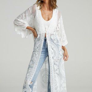 Showpo Off the Grid Kimono in White - NBW